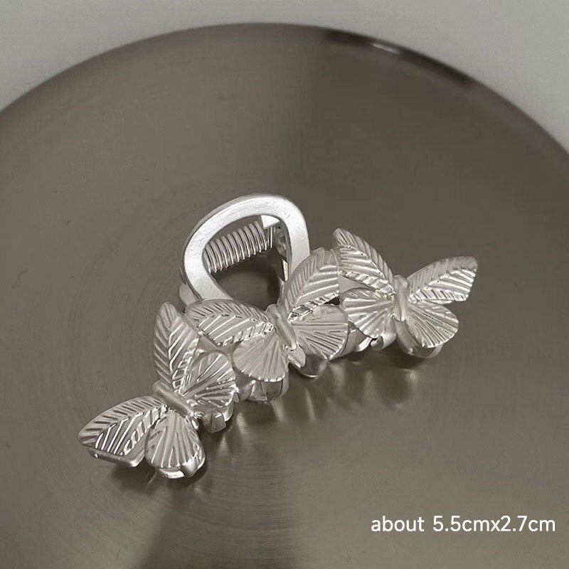 Metal Hollow Out Circle Love Heart Star Big Shark Clip for Women Girl Daily Jewelry Autumn Winter Headdress